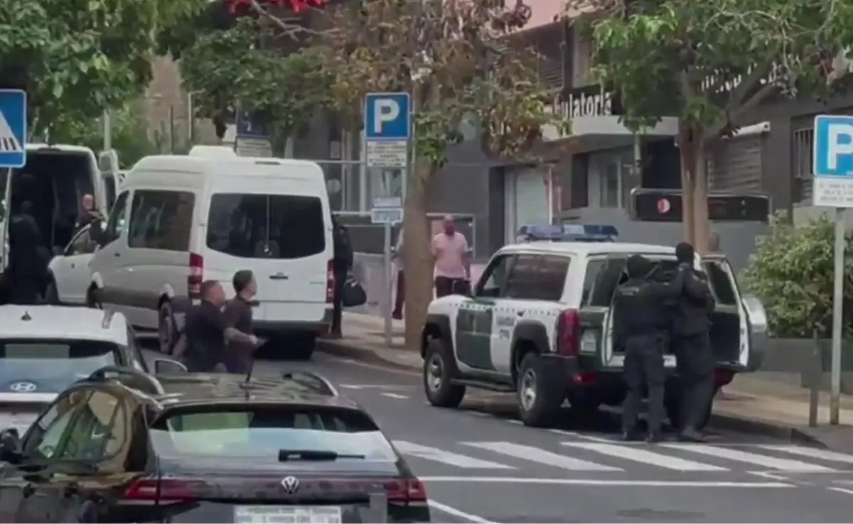 Momento de la detención por agentes de la Guardia Civil. /Redes