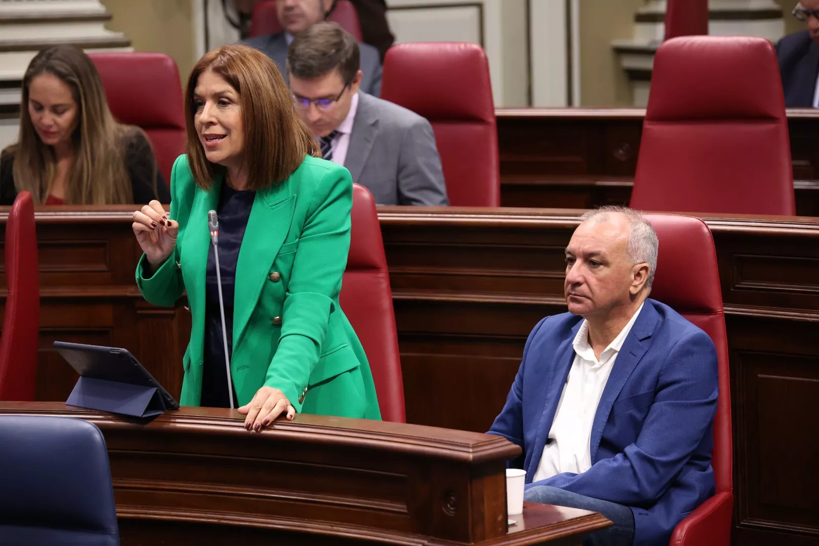 Carmen Hernández (i), portavoz parlamentaria de NC-BC en materia de medios. / NUEVA CANARIAS Carmen Hernández (i), portavoz parlamentaria de NC-BC en materia de medios. / NUEVA CANARIAS