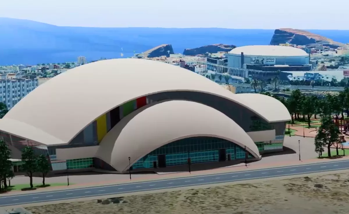 Pabellón municipal de deportes proyectado por La Laguna en Las Mantecas./ LA LAGUNA