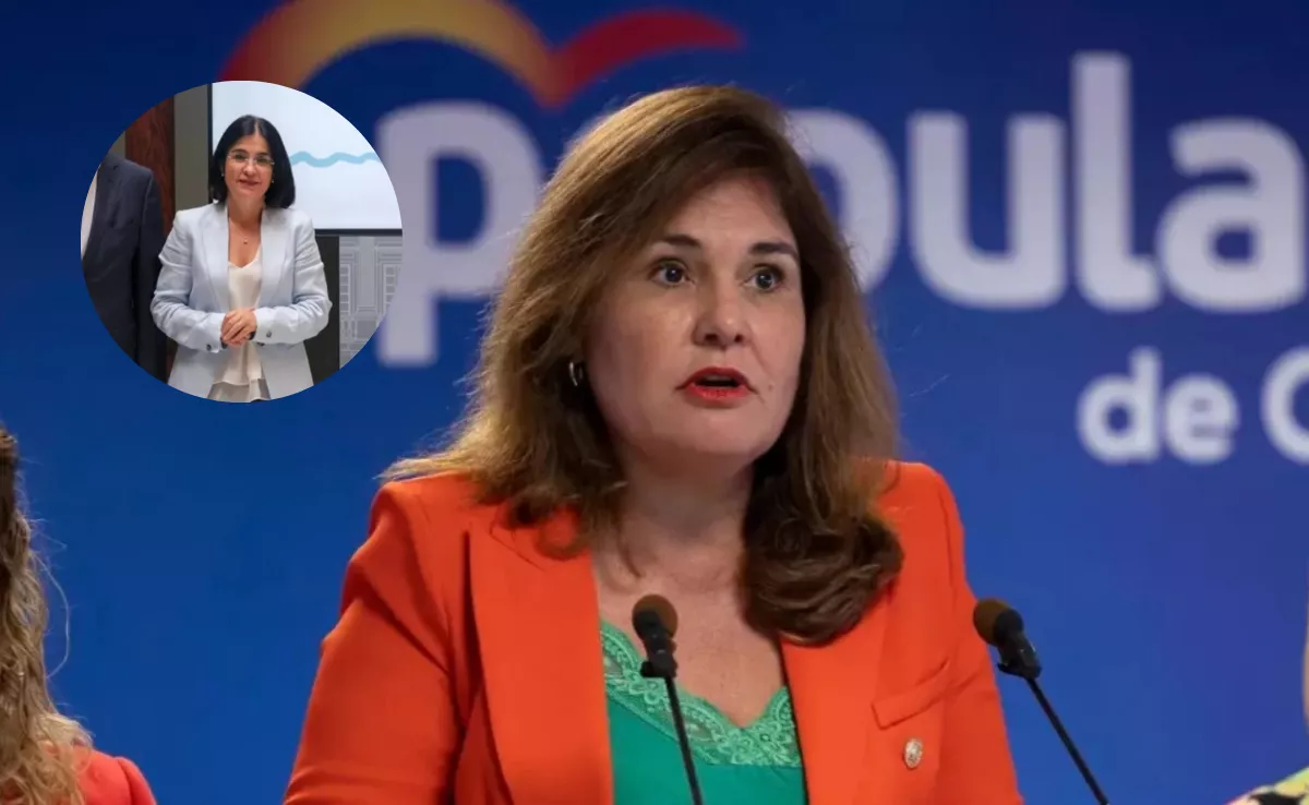 Carolina Darias, alcaldesa de Las Palmas de Gran Canaria y Jimena Delgado, portavoz del PP. / MONTAJE AH