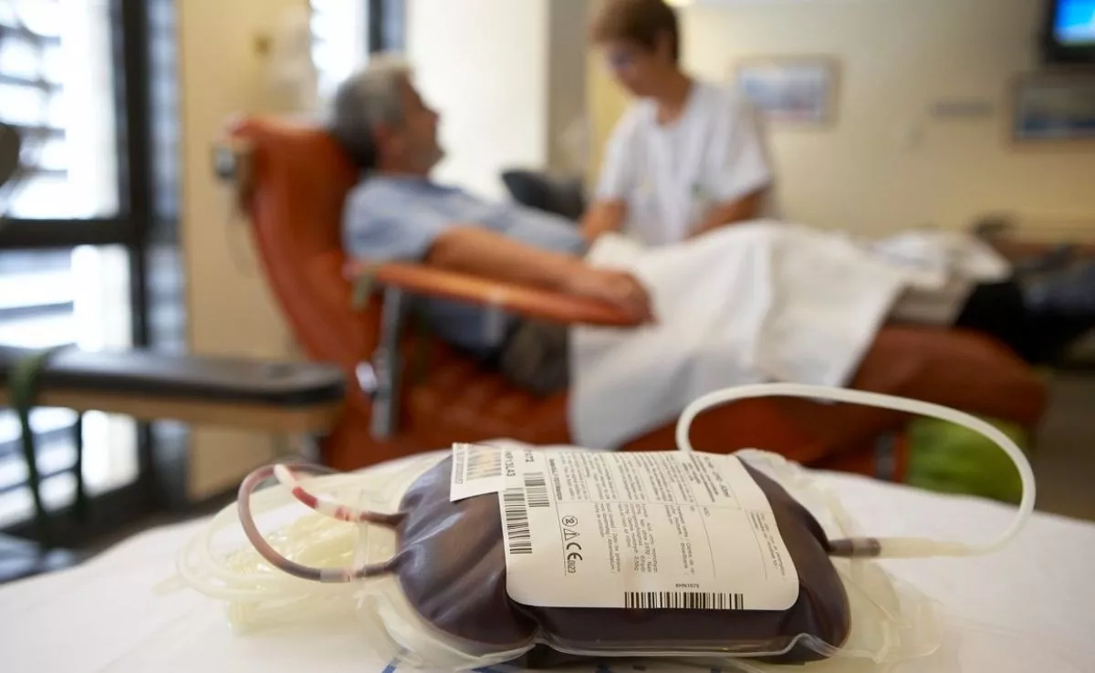 Donante en una camilla. /Cedida