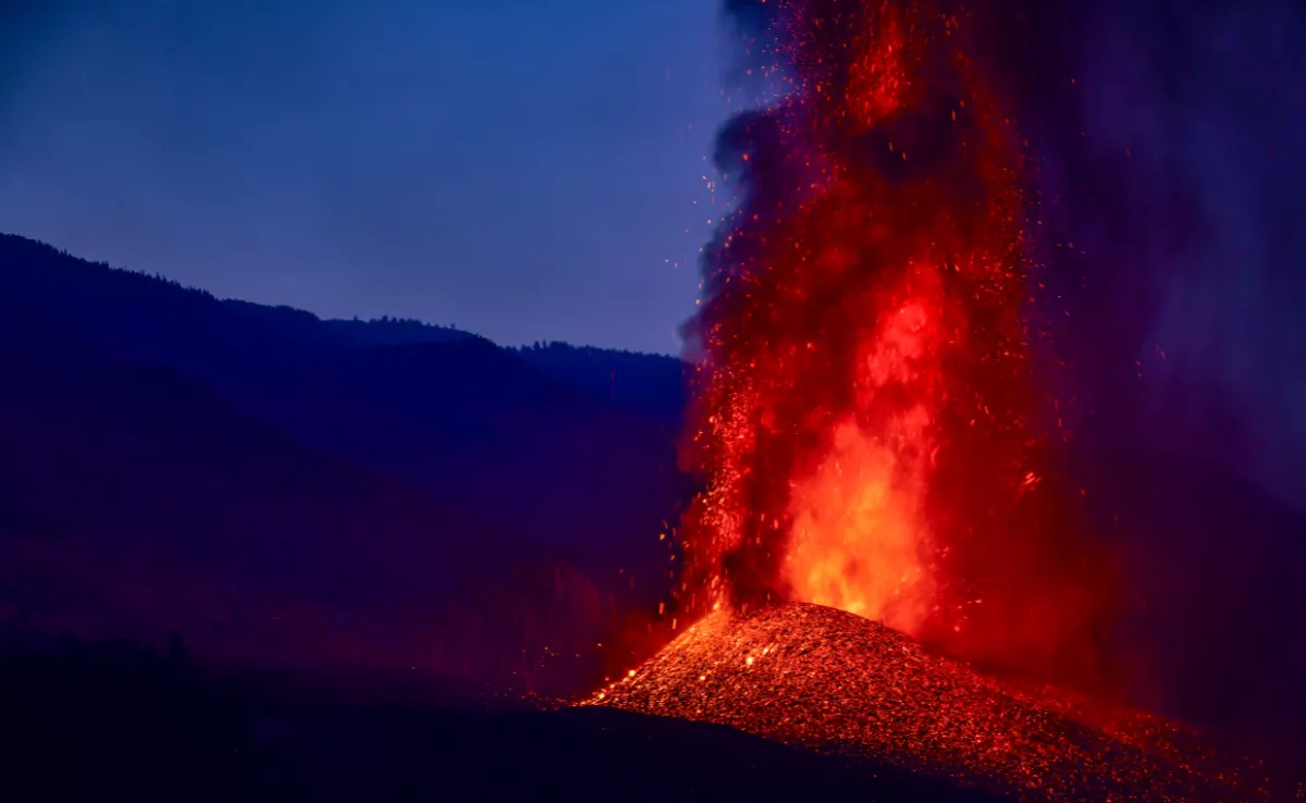 Erupción volcánica del Tajogaite, en La Palma.  /IMAGEN DE LA RED