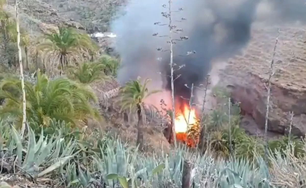 Conato declarado anoche en Santa Lucía de Tirajana. /Redes