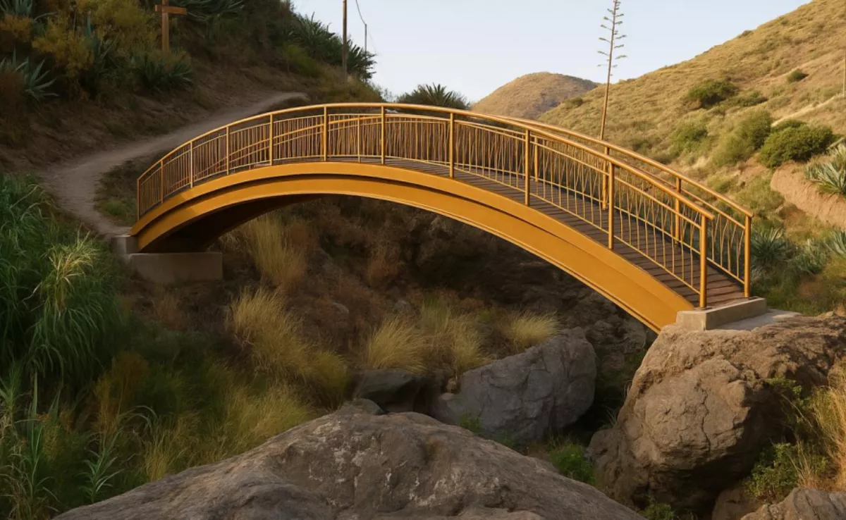 Pasarela proyectada en Valle Brosque, Tenerife./ GESPLAN