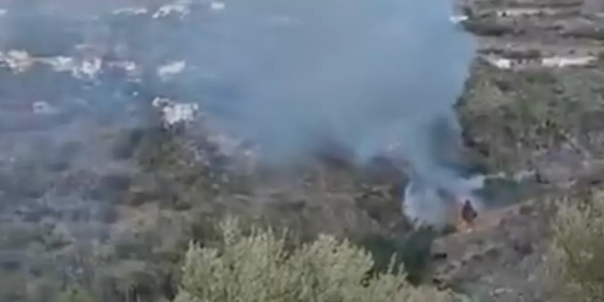 Imagen del incendio en Santa Lucía / X