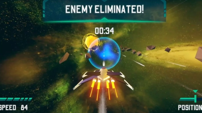 Space Wave Racer, uno de los juegos desarrollados por Rising Pixel y disponible en Steam. CEDIDA Space Wave Racer, uno de los juegos desarrollados por Rising Pixel y disponible en Steam. CEDIDA