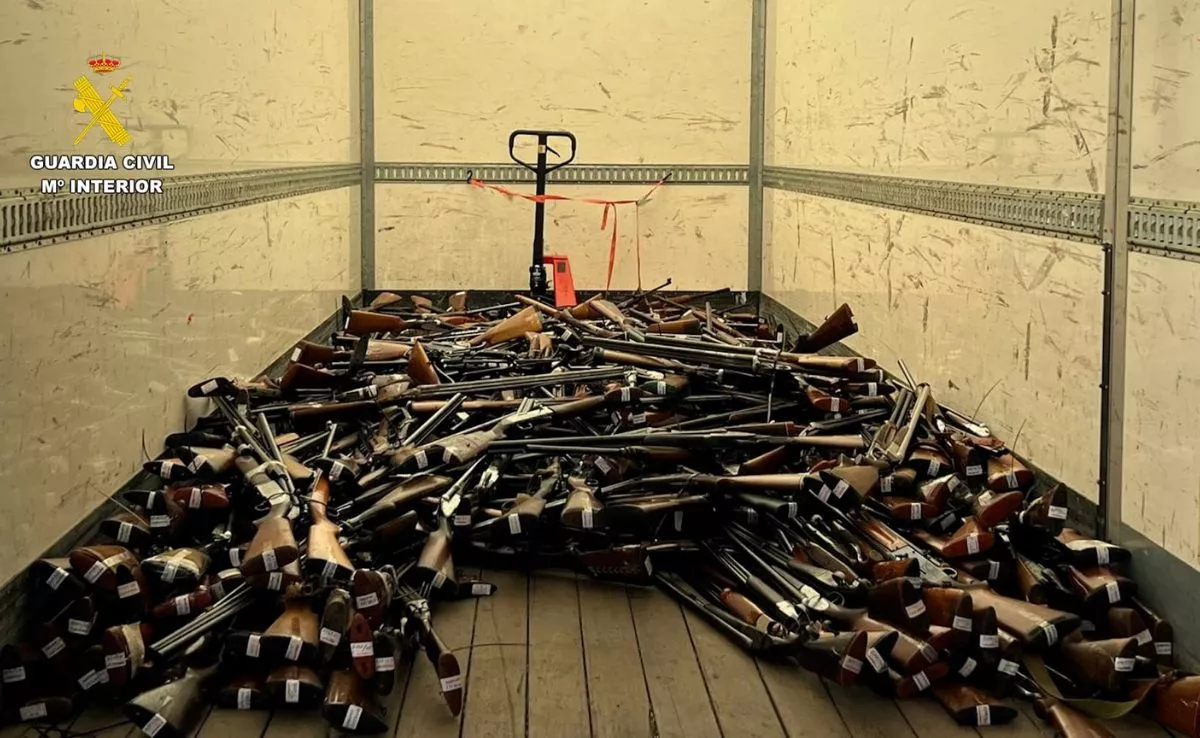 Entre las armas destruidas destacan principalmente las escopetas. /Cedida
