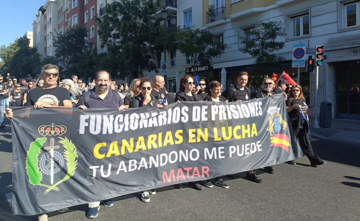 Funcionarios de prisiones en Canarias se desplazaron a Madrid / CEDIDA