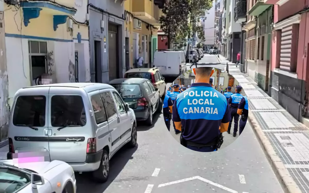 Un joven agrede a varios policías tras atacar a una mujer con una botella en el centro de Las Palmas. / AH Un joven agrede a varios policías tras atacar a una mujer con una botella en el centro de Las Palmas. / AH