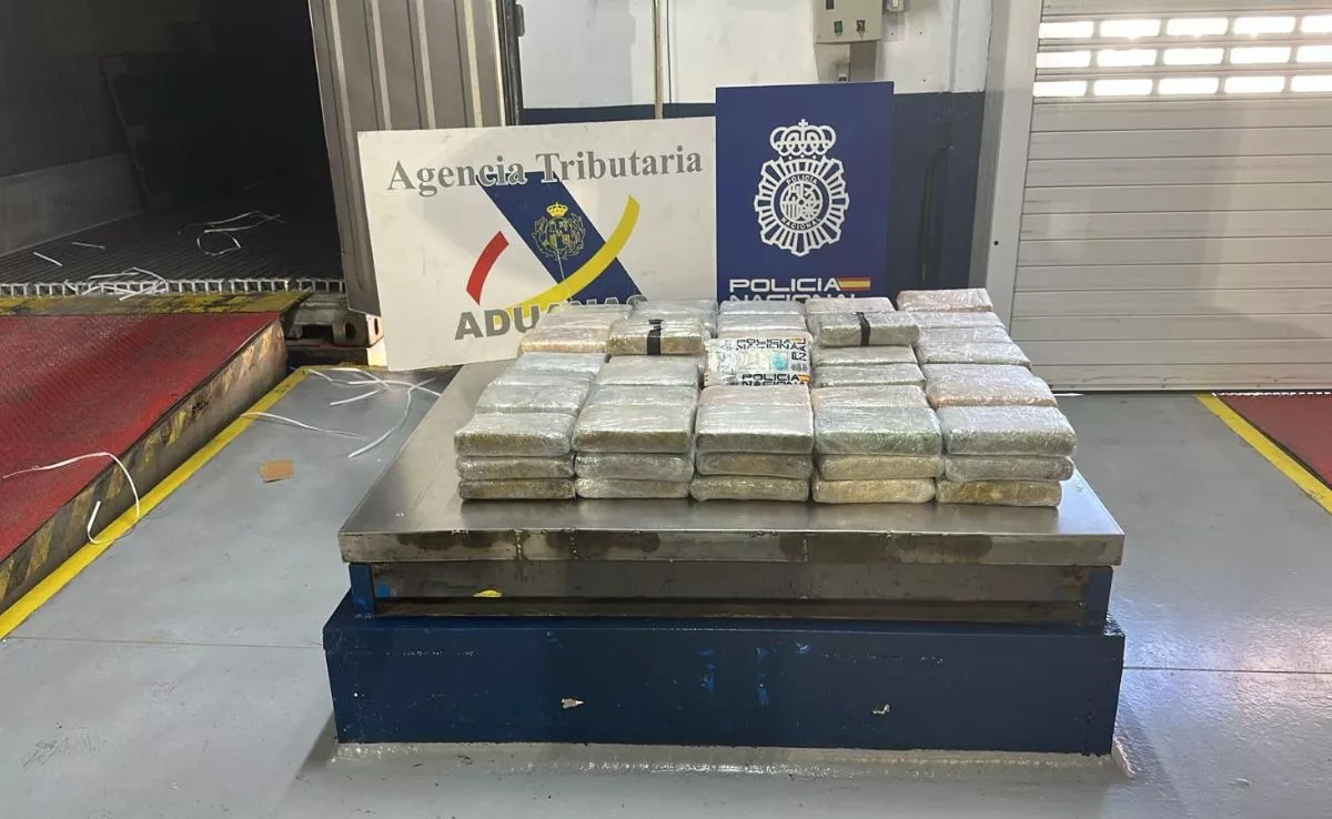 130 kilos de cocaína ocultos en un contenedor procedente de Brasil. /Cedida