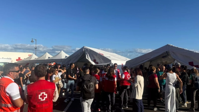 Imagen durante el simulacro de erupción volcánica en el municipio tinerfeño de Garachico. / ATLÁNTICO HOY - ALBA MARICHAL Imagen durante el simulacro de erupción volcánica en el municipio tinerfeño de Garachico. / ATLÁNTICO HOY - ALBA MARICHAL