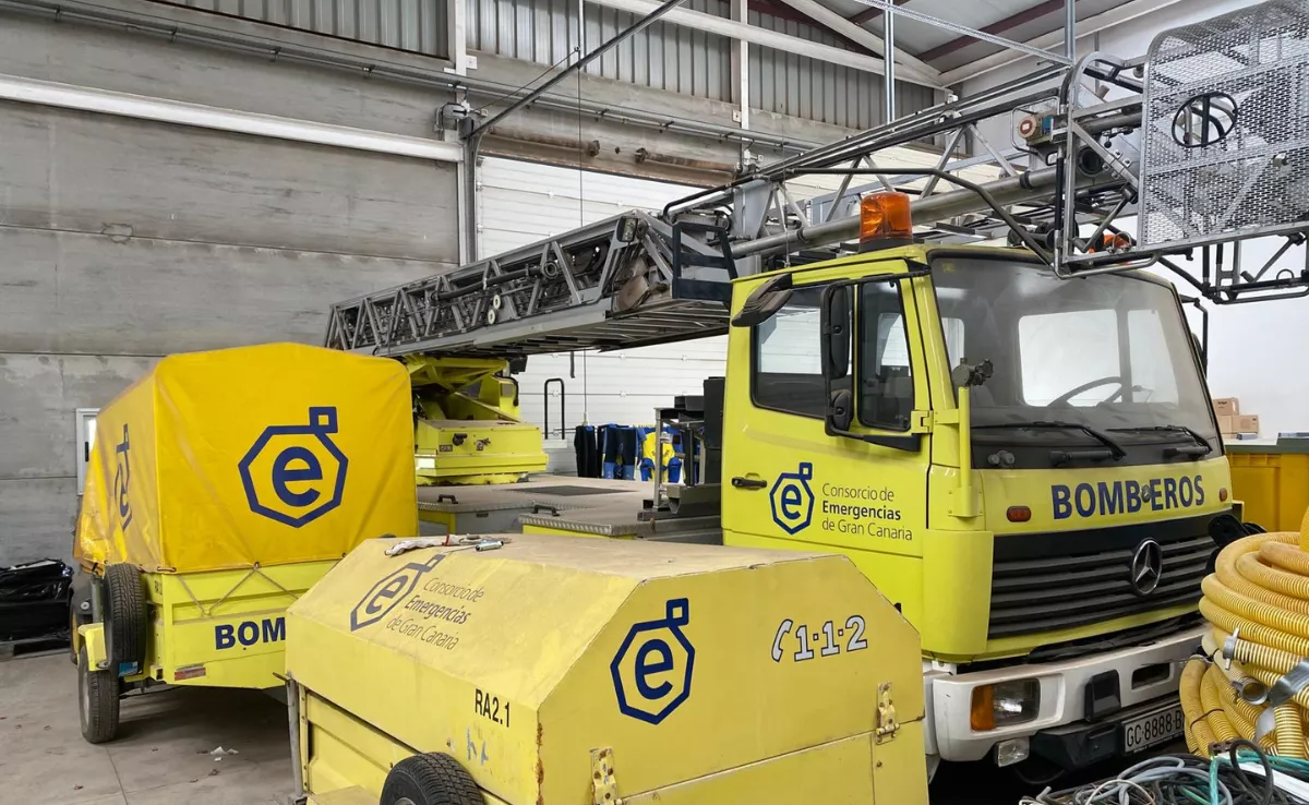 Imagen de la autoescalera del parque de bomberos de Arucas / CEDIDA 