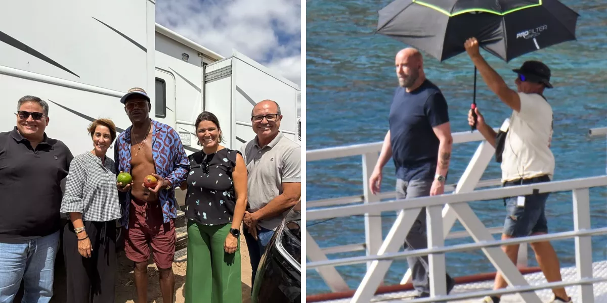 Samuel L. Jackson en Mogán y John Travolta en Gáldar / MONTAJE AH - ACFI PRESS