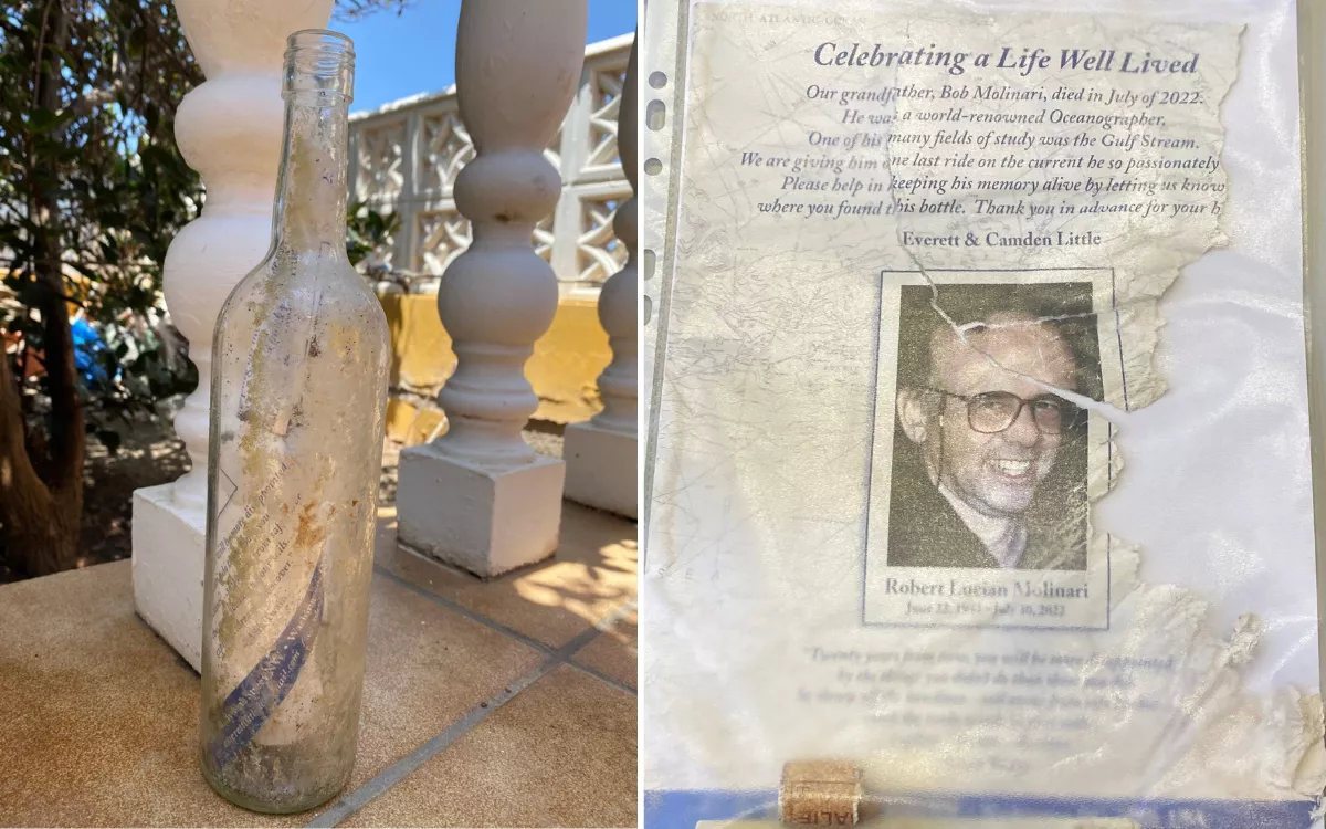 Una odisea atlántica: el mensaje en botella que unió Washington y Gran Canaria. / AH