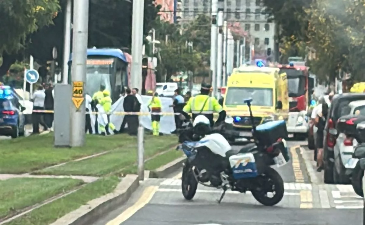 Recursos de emergencia en el lugar del atropello. /Redes