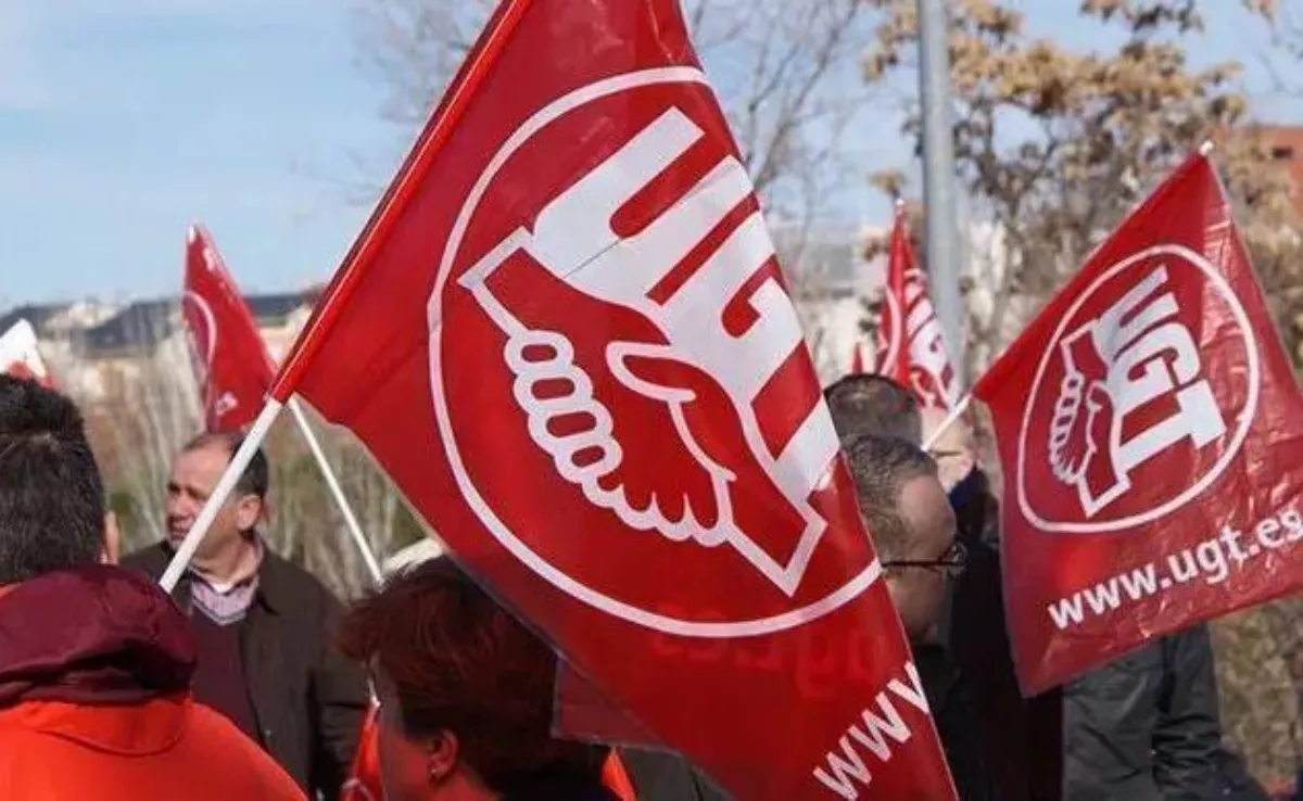 Banderas del sindicato UGT./ UGT