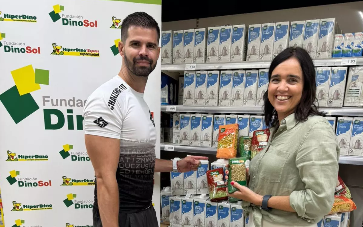 La Fundación DinoSol entrega 1.000 kilos al Banco de Alimentos en ExpoDeca. / AH
