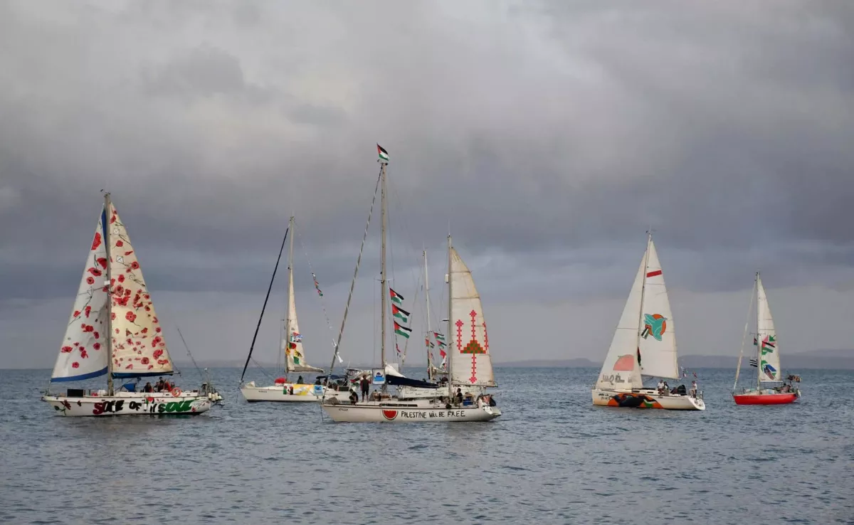 Barcos de la Global Sumund Flotilla./ EFE