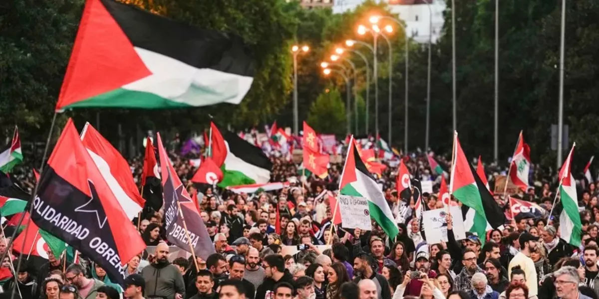 Manifestación de apoyo a Palestina. / EFE Manifestación de apoyo a Palestina. / EFE