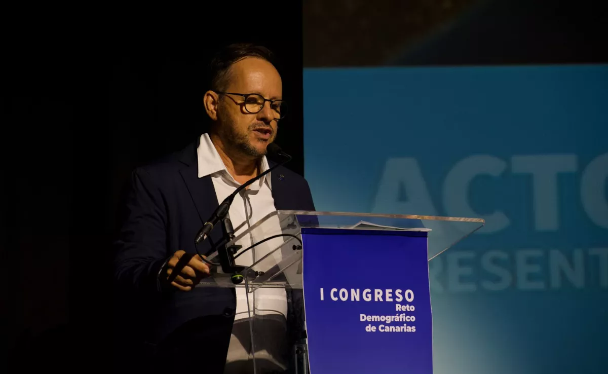 El viceconsejero de Presidencia, Octavio Caraballo, en el Congreso Reto Demográfico / GOBIERNO DE CANARIAS 