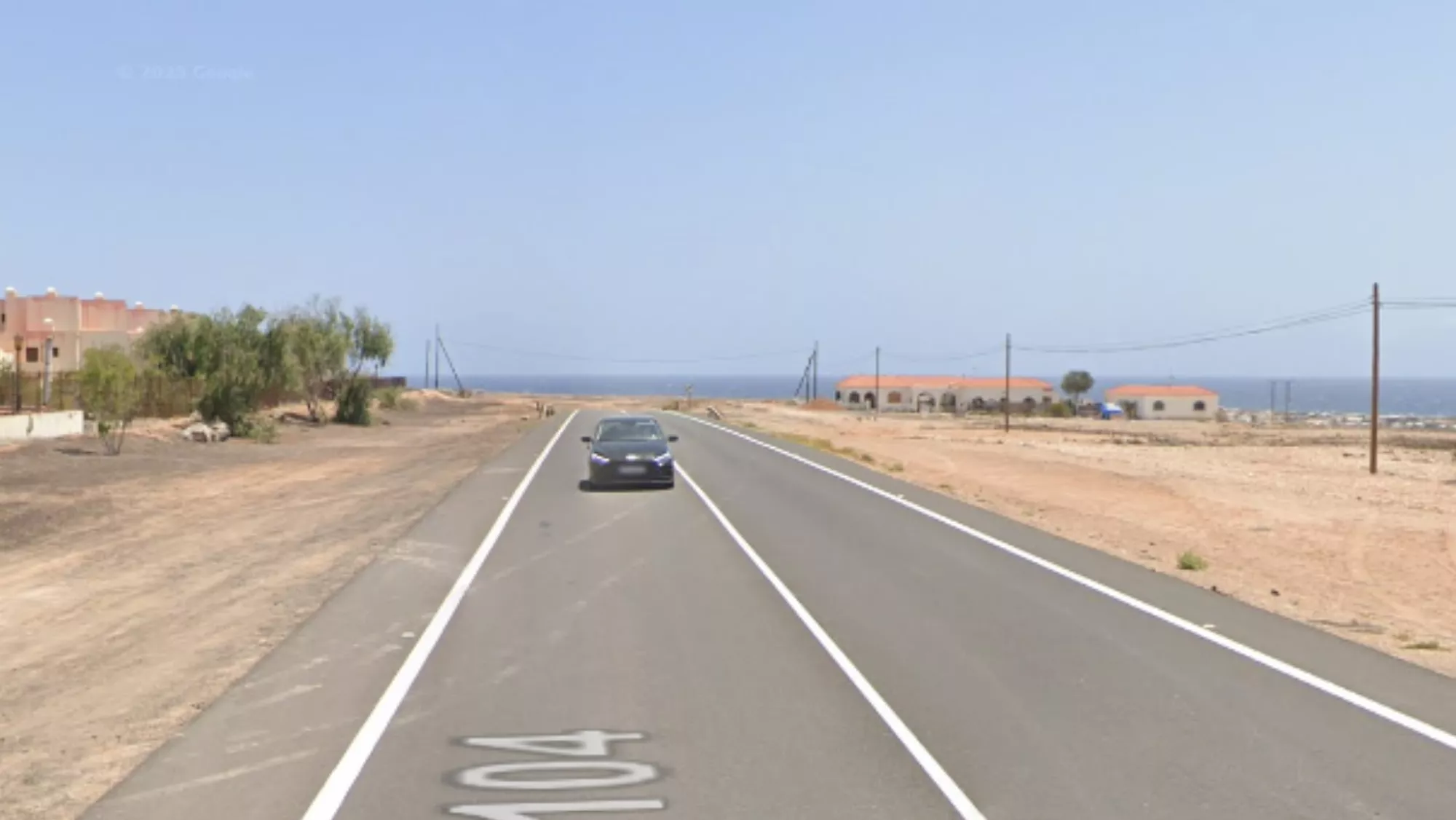 Carretera de Fuerteventura donde ha tenido lugar el accidente. / GOOGLE MAPS