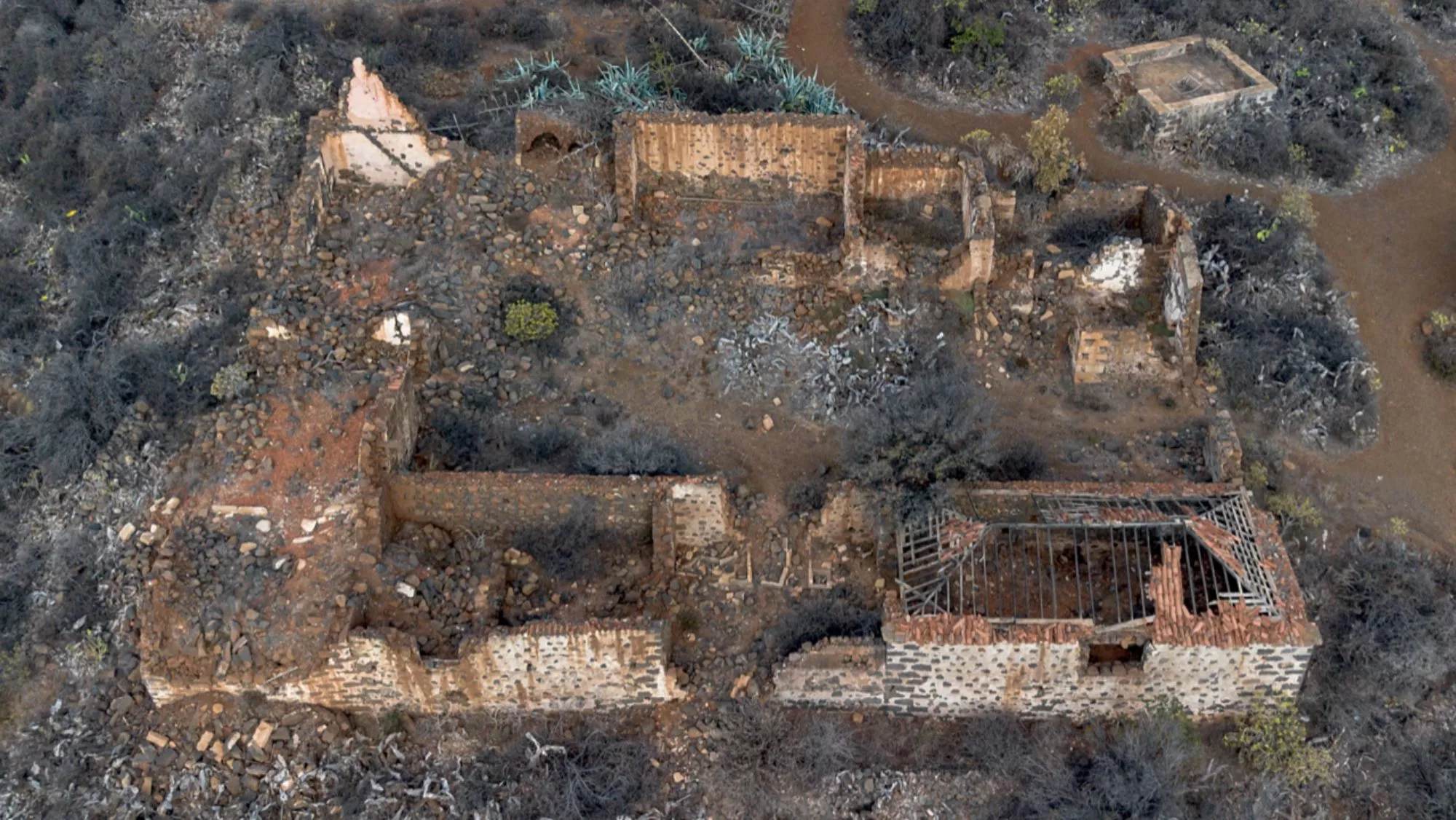 Vista aérea de la casa de Amaro Pargo. / CEDIDA