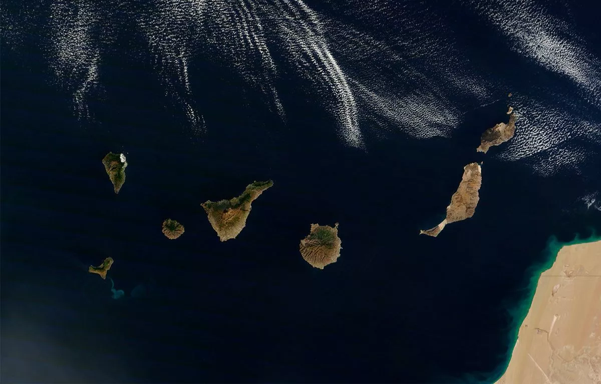 Vista satelital de Canarias. AH
