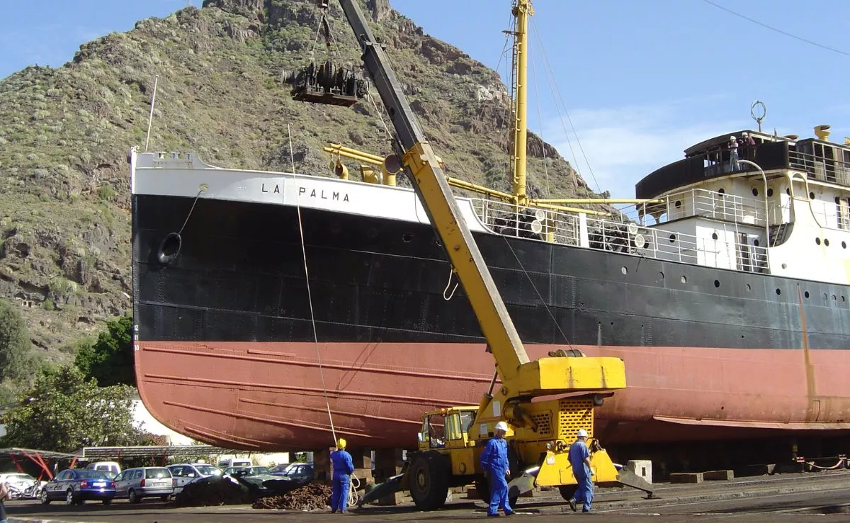 Correillo de La Palma durante una de las obras que se acometen en su estructura|CEDIDA