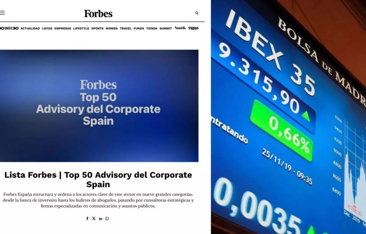 Forbes identifica a las 50 firmas de asesoramiento más influyentes del Corporate Spain. SERVIMEDIA