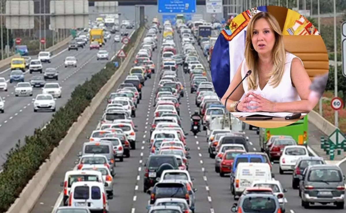 Colas en la TF5 y Rosa Dávila, presidenta del Cabildo de Tenerife|MONTAJEAH