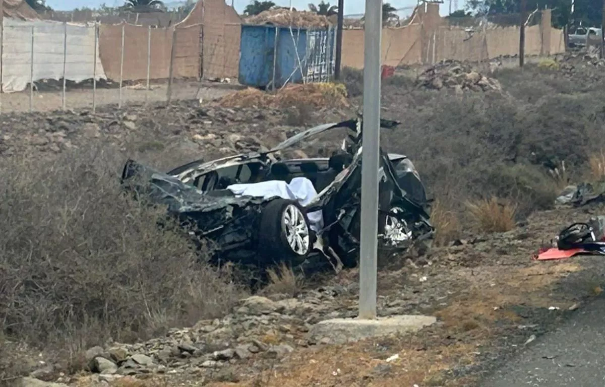 Estado en el que quedó el vehículo de F.C.V, condenado a cinco años de prisión por ayudar a narcos. AH