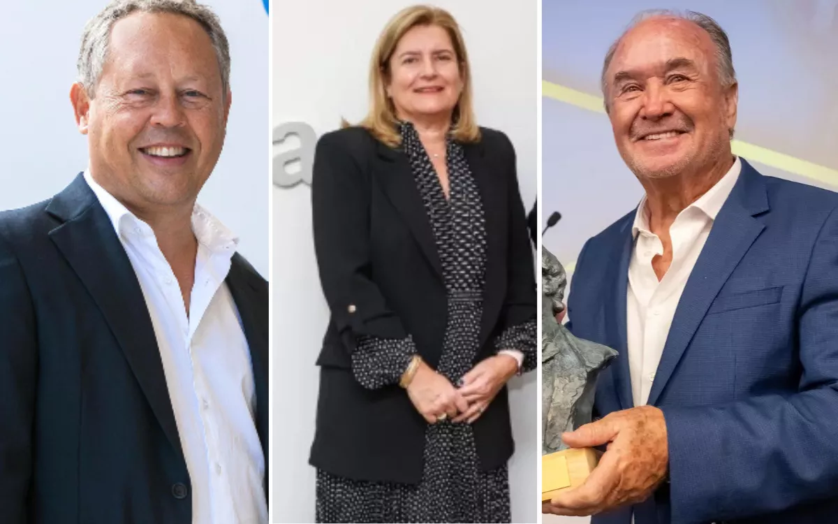 Domingo Alonso, Grupo Martinón y Satocan adquieren el 45% de Canaragua. En la imagen, Oliver Alonso, Alicia Martinón y Juan Miguel Sanjuan, presidentes de las tres compañías.  / AH