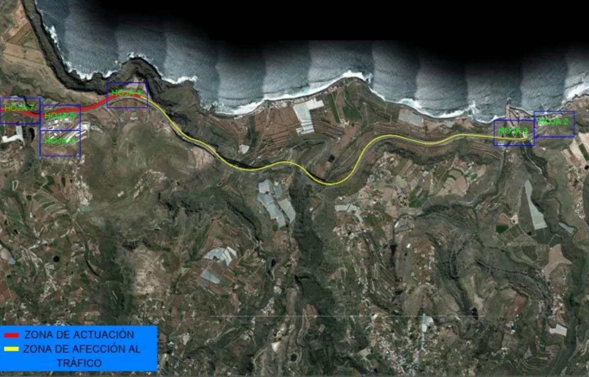 Cortes nocturnos y desvíos en la GC-2 por las obras de asfaltado entre Guía y Moya. CABILDO DE GRAN CANARIA
