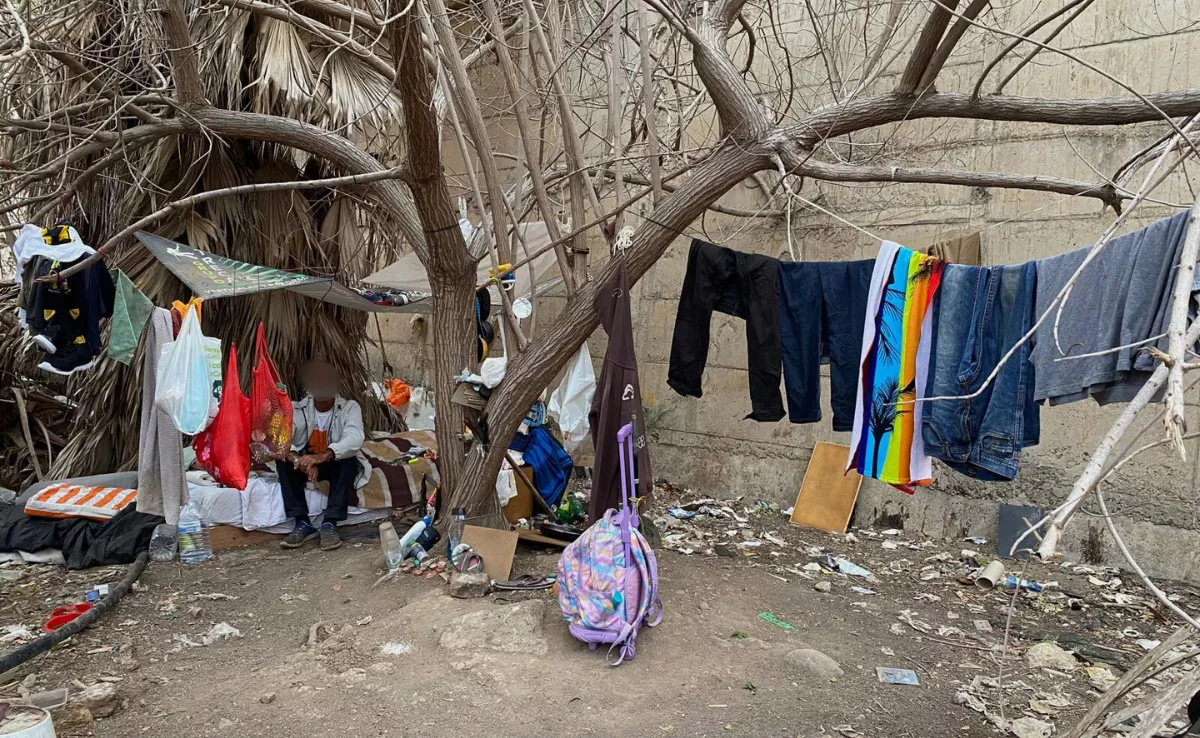 Ramón es una de las personas sin hogar que viven en el Barranco Guiniguada / ARIADNA MARTÍNEZ - ATLÁNTICO HOY