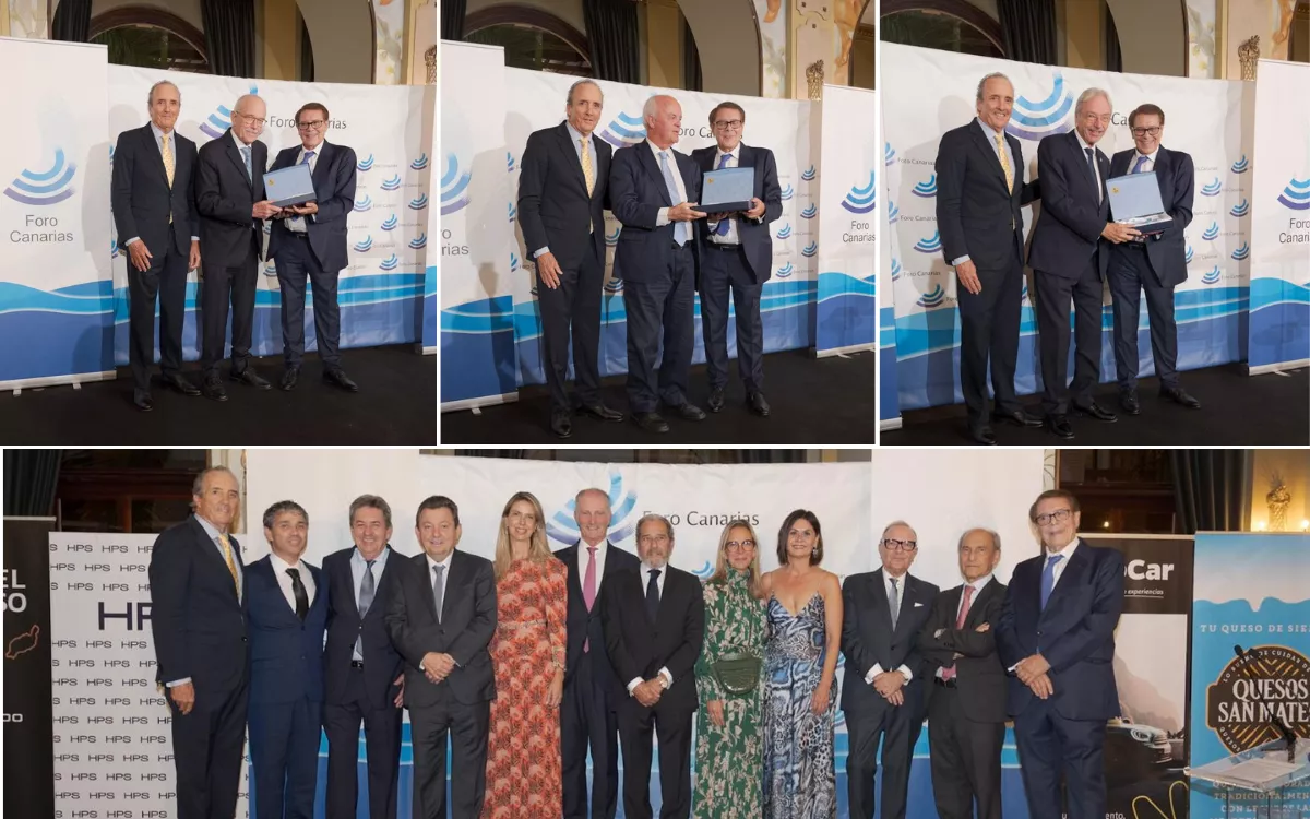 Foro Canarias rinde homenaje a Alberto Cabré, Jürgen Flick, José María Plans y Manuel Ríos. / AH