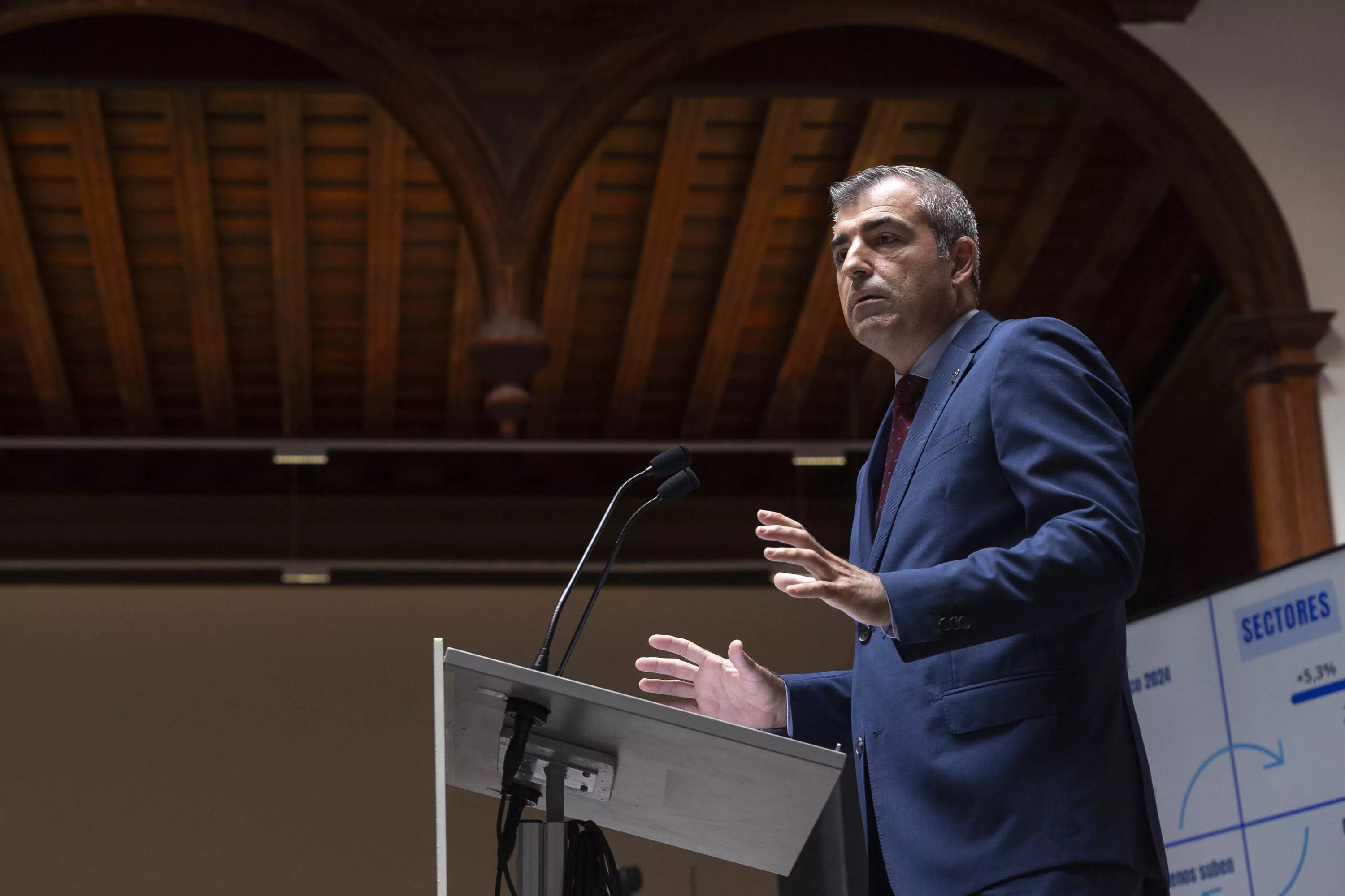 El vicepresidente del Gobierno y consejero de Economía, Industria, Comercio y Autónomos, Manuel Domínguez. / MIGUEL BARRETO-EFE