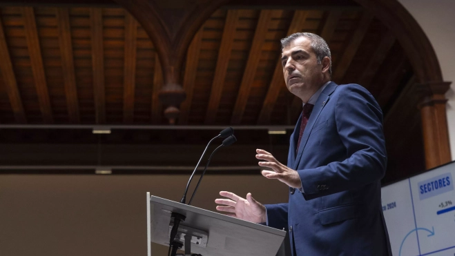 El vicepresidente del Gobierno y consejero de Economía, Industria, Comercio y Autónomos, Manuel Domínguez. / MIGUEL BARRETO-EFE