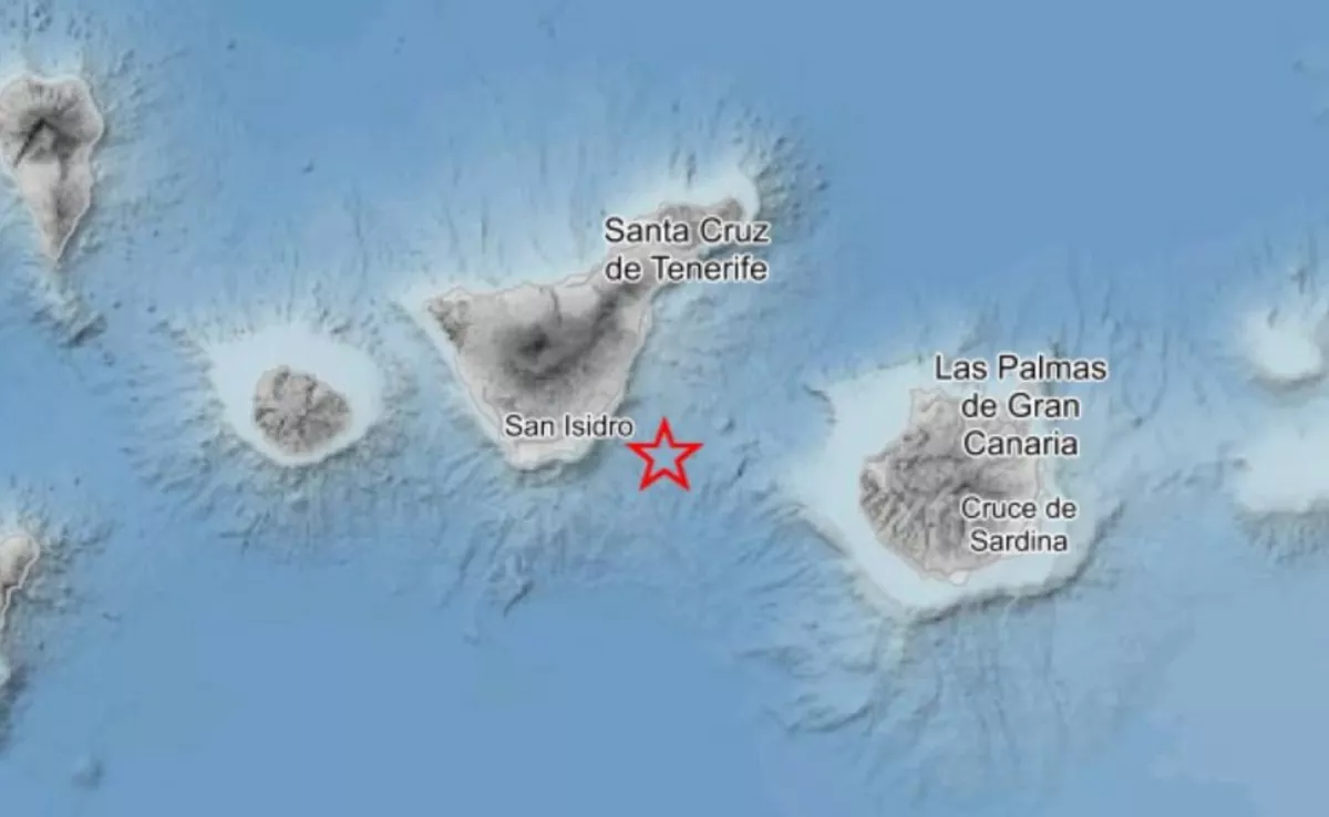 Imagen del último seísmo entre Gran Canaria y Tenerife / IGN