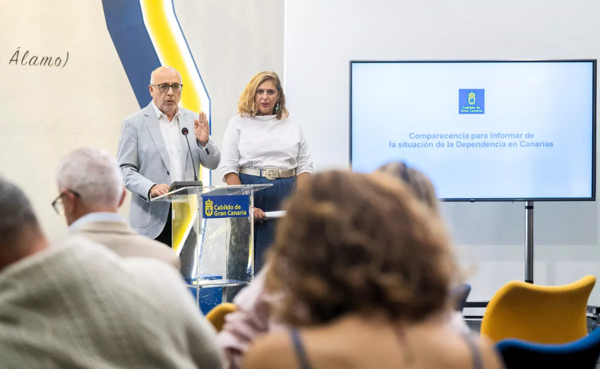Antonio Morales e Isabel Mena en la comparecencia sobre la situación de Dependencia en la isla / CABILDO DE GRAN CANARIA