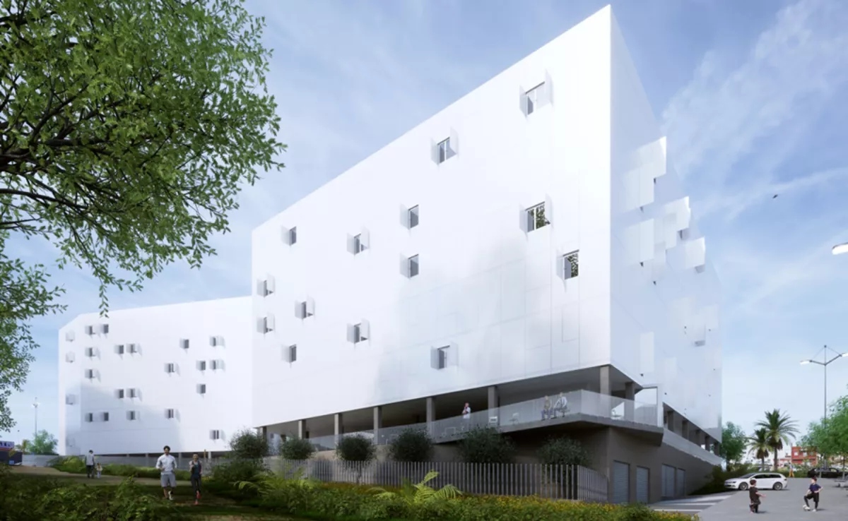 En la imagen, un boceto de las 131 viviendas de Tamaraceite / AYUNTAMIENTO DE LAS PALMAS