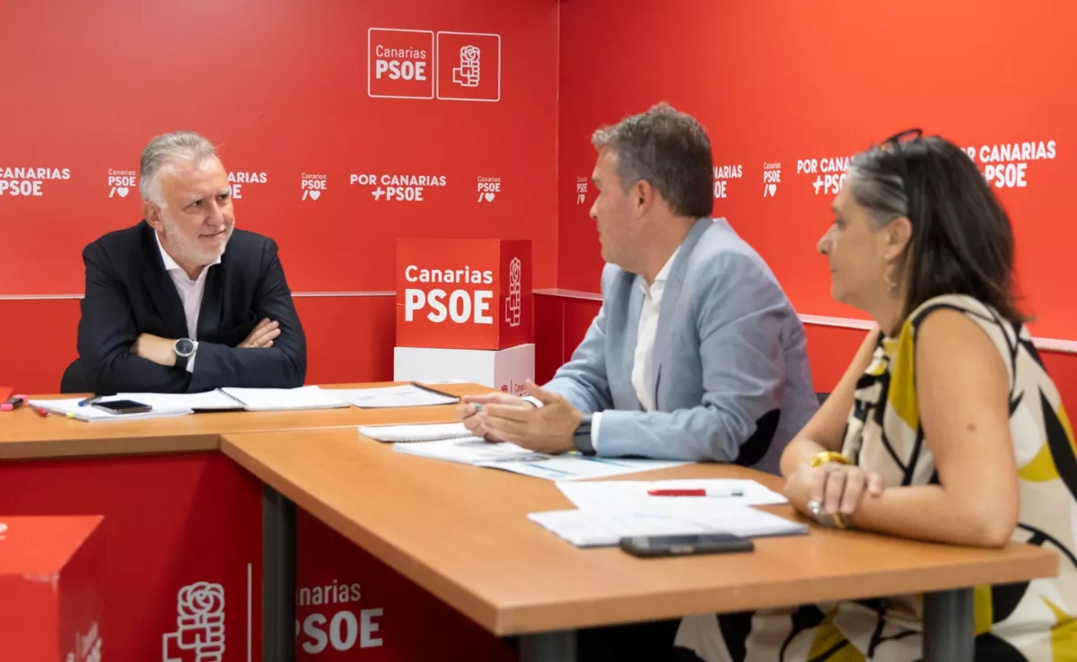 Ángel Víctor Torres con representantes de la Red Europea de Lucha contra la Pobreza / PSOE