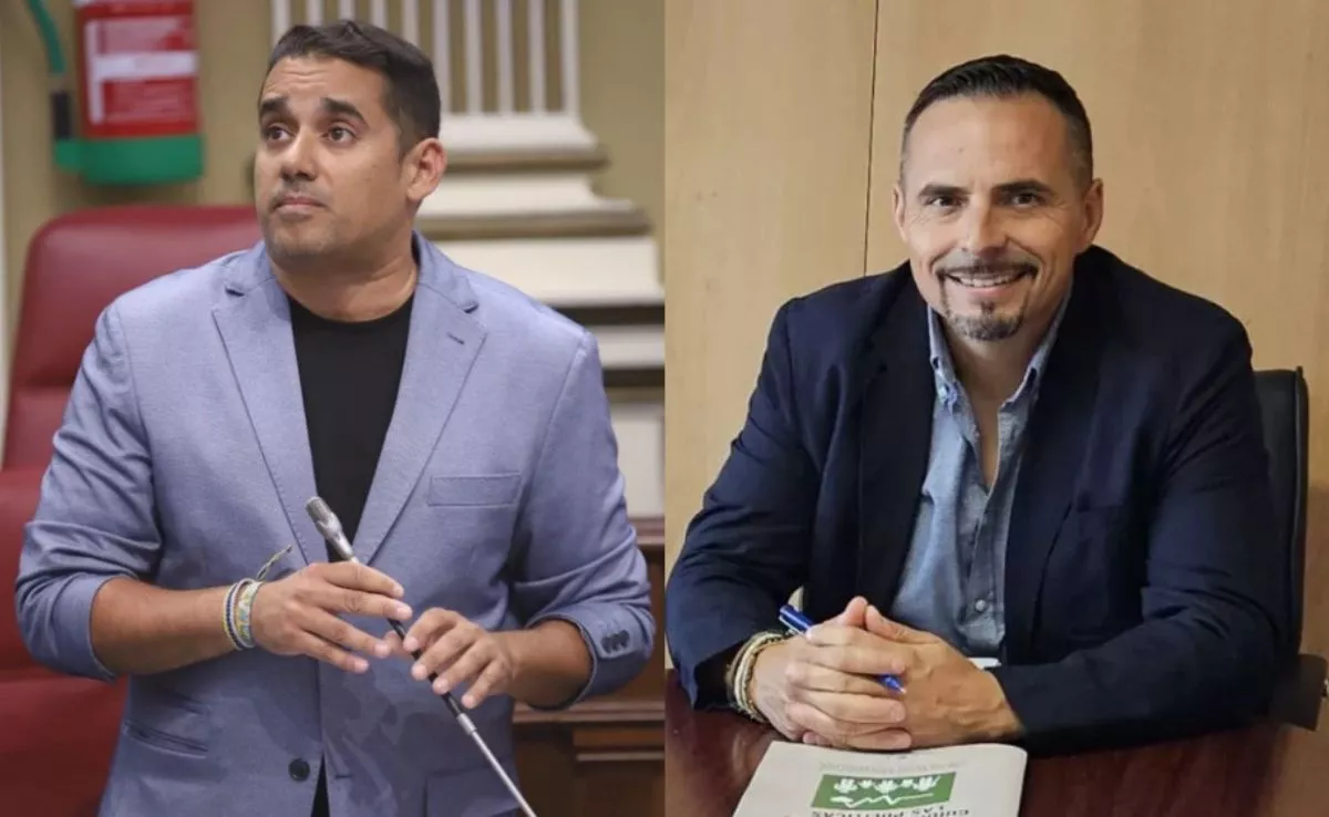 Yone Caraballo, diputado de Nueva Canarias, y Adasat Goya, director del Servicio Canario de la Salud (SCS). /Montaje AH