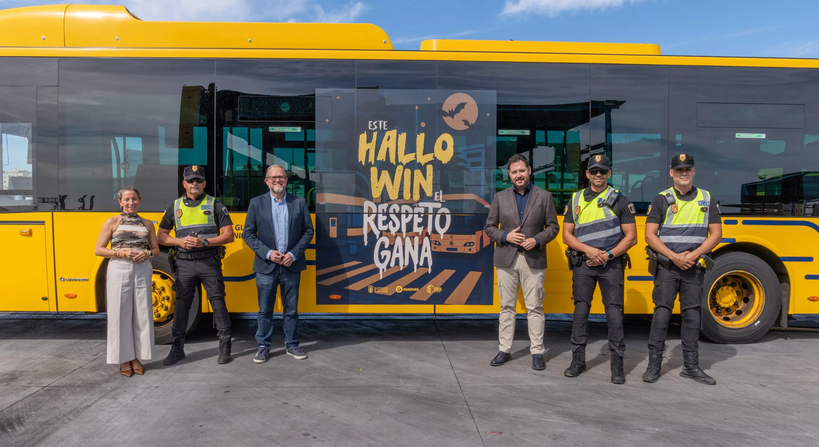 Guaguas y Policía Local lanzan la campaña ‘Hallo-win, el respeto gana’ para evitar actos vandálicos