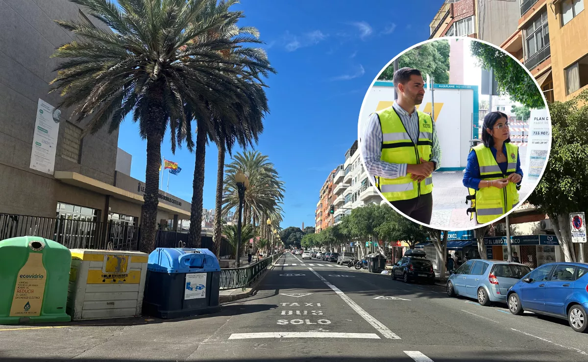 El Paseo de Tomás Morales, el concejal Carlos Díaz y la alcaldesa Carolina Darias / AH