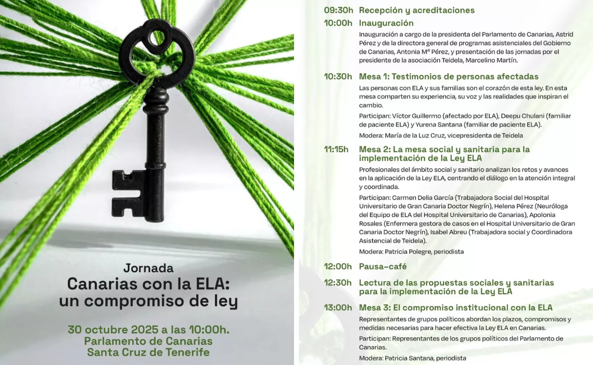 Programa de la jornada 'Canarias con la ELA: un compromiso de ley' / AH