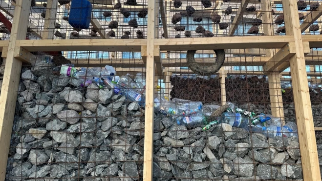 Imagen de los materiales del pabellón De Roca Madre / ATLÁNTICO HOY - MARCOS MORENO