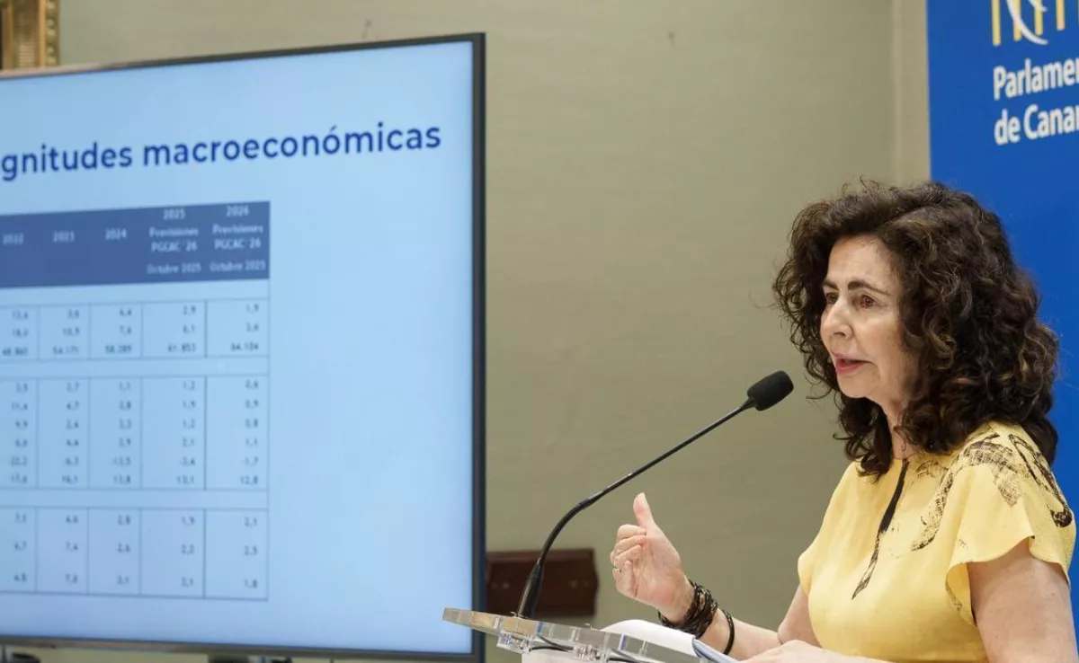 Matilde Asián presentando los Presupuestos 2026 / EFE - RAMÓN DE LA ROCHA