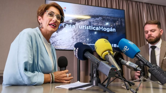 Onalia Bueno durante el balance de la tasa turística / EFE - ÁNGEL MEDINA G. Onalia Bueno durante el balance de la tasa turística / EFE - ÁNGEL MEDINA G.