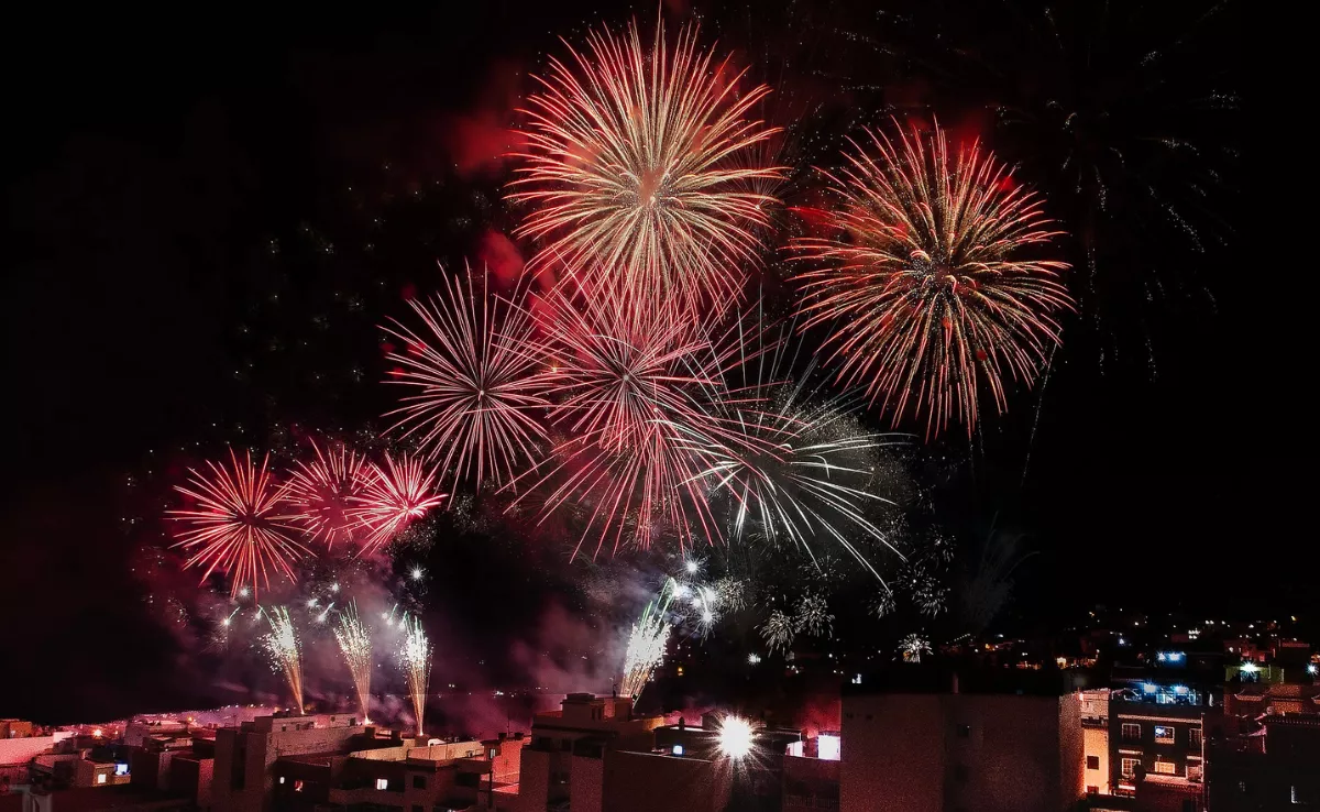 Fuegos artificiales de Hermanos Toste, fabricantes de petardos y pirotecnia cuya fábrica se encuentra cerca del lugar donde se instalará el generador de emergencias de Sampol en Los Realejos./ HNOS TOSTE