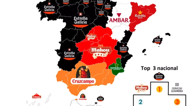 Mapa de las marcas favoritas de cerveza en España 2025-26 / ACCUMIN INTELLIGENCE Mapa de las marcas favoritas de cerveza en España 2025-26 / ACCUMIN INTELLIGENCE